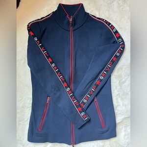 Newland Women's Medium “Ski VIP” Navy Jacket with red piping.